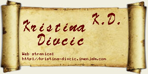 Kristina Divčić vizit kartica